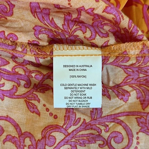 Anthropologie Paisley Print Hi Low Flutter Sleeve Midi Maxi Dress Size 10 Flowy - Picture 7 of 8